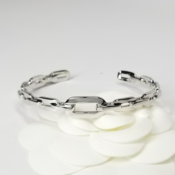 NEW Chain Links Open Cuff Bracelet Bangle - Picture 9 of 13